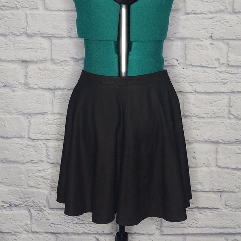 Nwt Joie Kyla Caviar Women's Soft Lamb Leather Circle Mini Skirt Size Small